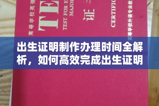 会东出生证明制作办理时间全解析，如何高效完成出生证明申请？